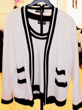 NWOT Karl Lagerfeld 2-Piece Cardigan Tank Set XL